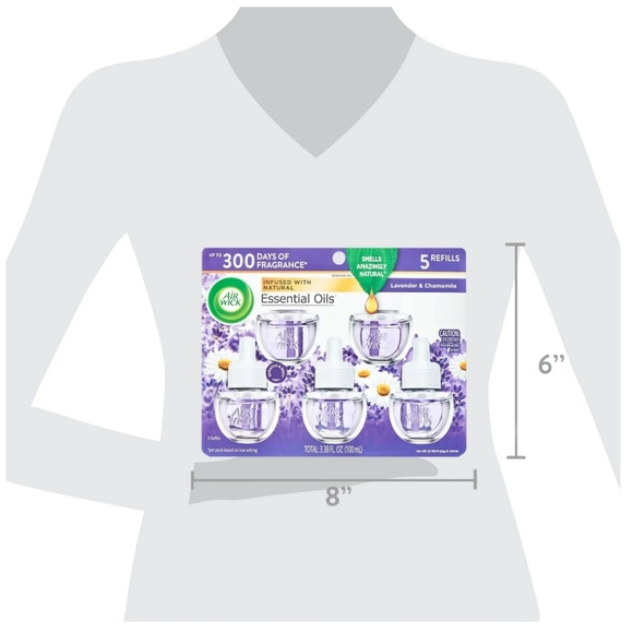 💚2/$20 Air Wick Plug in Essential Oils Refill, Lavender and Chamomile, 5CT - Picture 8 of 10